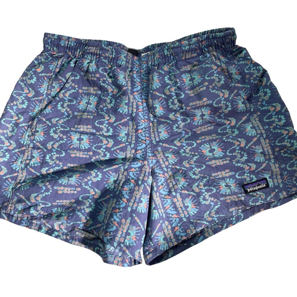 Patagonia Baggies Shorts Sunshine Dye Current Blue Sz XS Women's Outdoors Hiking